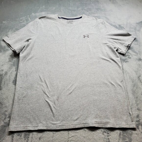Under Armour Charged Loose Heatgear Short Sleeve T-shirt Light Grey Men Sz 2XL - Picture 1 of 11